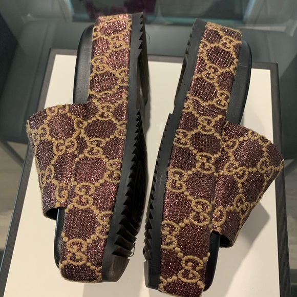 Gucci Làme Platform Sandals Size EU36.5 - Picture 2 of 3